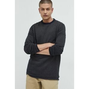 Bavlnený sveter Only & Sons pánsky, tmavomodrá farba, tenký,