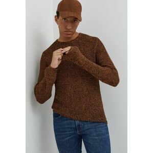 Bavlnený sveter Produkt by Jack & Jones pánsky, oranžová farba,