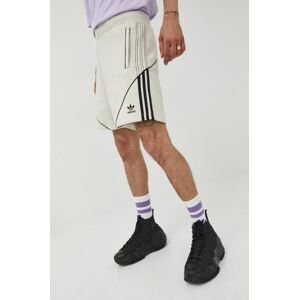 Šortky adidas Originals pánske, béžová farba,