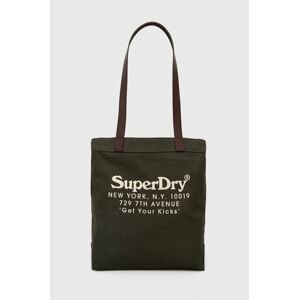 Taška Superdry zelená farba