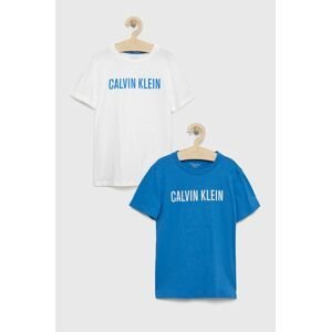 Detské bavlnené tričko Calvin Klein Underwear 2-pak s potlačou