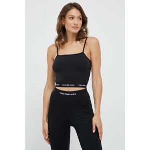 Top Calvin Klein Jeans dámsky, čierna farba,