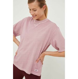 Bavlnené tričko Reebok Classic fialová farba,