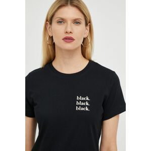 Bavlnené tričko Marella čierna farba,