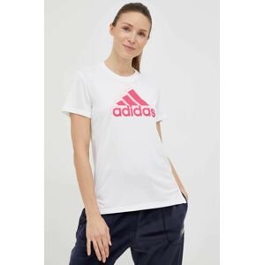 Bežecké tričko adidas Performance Brand Love biela farba,