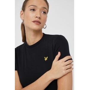 Tričko Lyle & Scott dámsky, čierna farba,