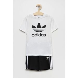 Detská súprava adidas Originals biela farba