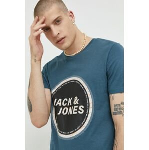 Bavlnené tričko Jack & Jones s potlačou