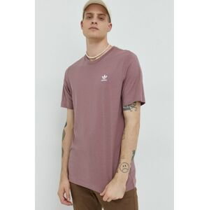 Bavlnené tričko adidas Originals fialová farba, jednofarebné