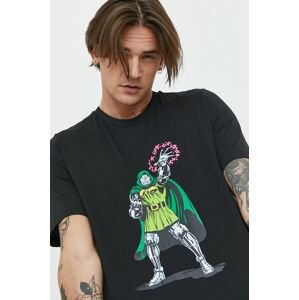 Bavlnené tričko adidas Originals X Marvel čierna farba, s potlačou