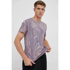 Bavlnené tričko Outhorn fialová farba, vzorované