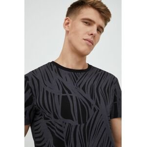 Bavlnené tričko Outhorn čierna farba, vzorované