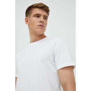 Bavlnené tričko Outhorn biela farba, jednofarebné