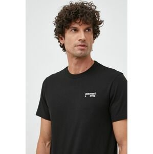 Bavlnené tričko Manuel Ritz čierna farba, s potlačou