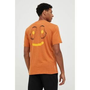 Športové tričko Salewa Lavaredo oranžová farba, s potlačou