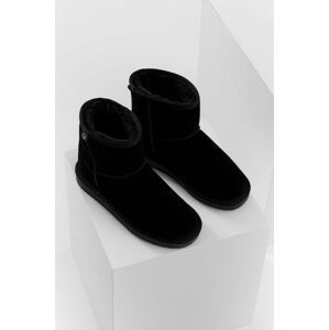 Semišové snehule Answear Lab čierna farba