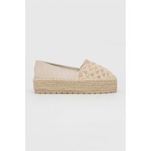 Espadrilky Answear Lab béžová farba, na platforme