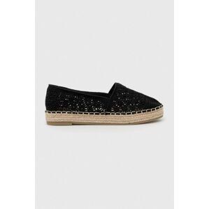 Espadrilky Answear Lab čierna farba, na platforme