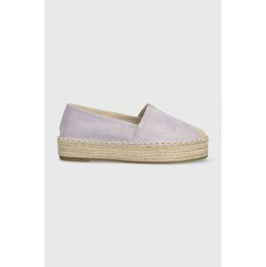 Espadrilky Answear Lab fialová farba, na platforme