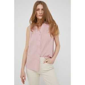 Bavlnená košeľa Answear Lab dámska, ružová farba,