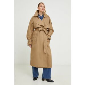 Kabát Answear Lab dámsky, béžová farba, prechodný, bez zapínania