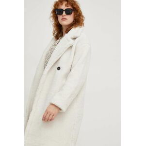 Kabát Answear Lab dámsky, biela farba, prechodný, oversize