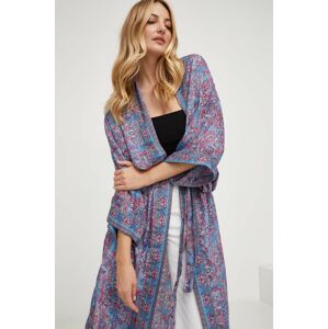 Hodvábne kimono Answear Lab oversize, vzorovaná