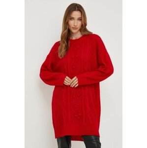 Šaty Answear Lab červená farba, mini, oversize