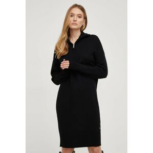 Šaty Answear Lab čierna farba, mini, rovný strih