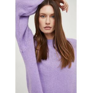 Vlnený sveter Answear Lab fialová farba