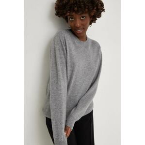 Vlnený sveter Answear Lab dámsky, šedá farba, tenký