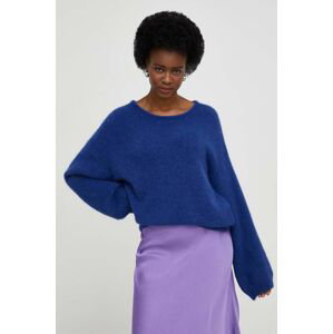 Vlnený sveter Answear Lab dámsky, tmavomodrá farba