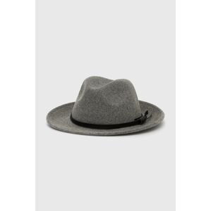 Vlnený klobúk Answear Lab dámsky, šedá farba, vlnený