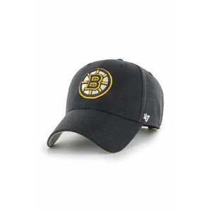 Čiapka 47brand Nhl Boston Bruins čierna farba, s nášivkou