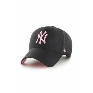 Šiltovka 47brand Mlb New York Yankees čierna farba, s nášivkou