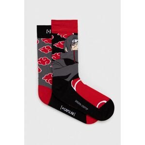 Ponožky Capslab x Capslab červená farba