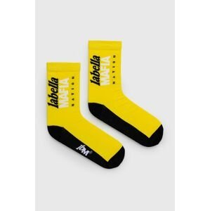 Ponožky LaBellaMafia dámske, žltá farba
