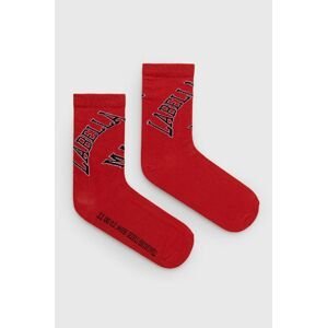 Ponožky LaBellaMafia dámske, červená farba