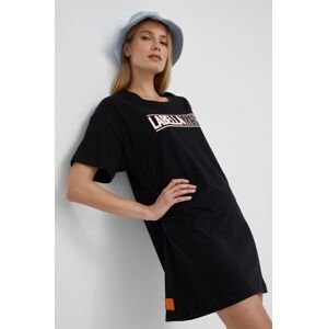 Bavlnené šaty LaBellaMafia čierna farba, mini, oversize