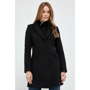 Kabát Silvian Heach dámsky, čierna farba, prechodný