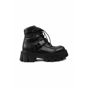 Členkové topánky Altercore Phantom dámske, čierna farba, na podpätku, Phantom.Vegan