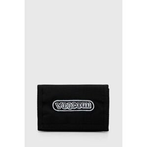 Bavlnená peňaženka Volcom čierna farba