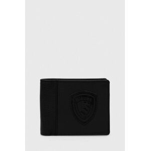 Kožená peňaženka Blauer pánsky, čierna farba