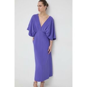 Šaty Liviana Conti fialová farba, maxi, rovný strih