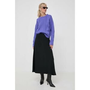 Vlnený sveter Liviana Conti dámsky, fialová farba, teplý