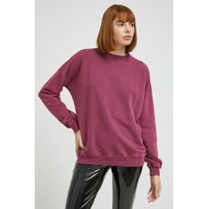Mikina Cross Jeans dámska, fialová farba, jednofarebná