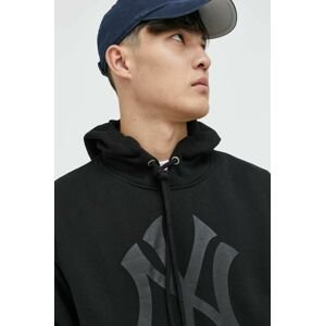 Mikina 47brand Mlb New York Yankees pánska, čierna farba, s potlačou