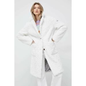Kabát Frieda & Freddies dámsky, biela farba, prechodný,