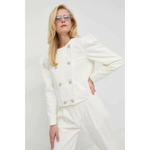 Manšestrová bunda Custommade Gritt biela farba, prechodná,