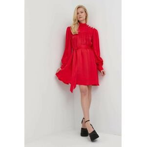 Šaty Custommade Kaya červená farba, mini, áčkový strih